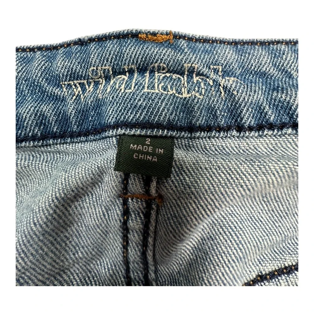 Wild Fable Womens Denim Cutoff Shorts Distressed Frayed Blue Size 2